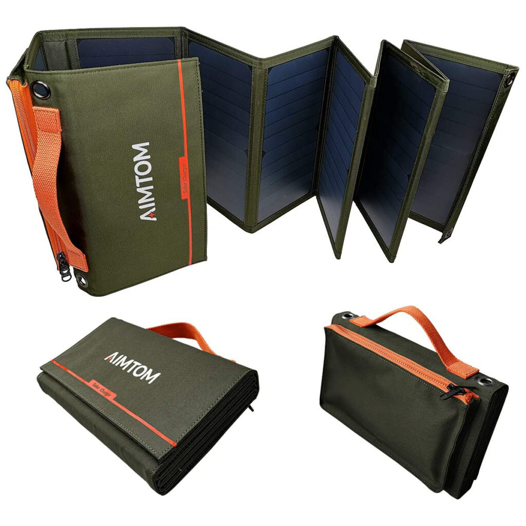 Ecosonique 60W72W Panneau Solaire Pliable ETFE avec Hub D'alimentation Détachable