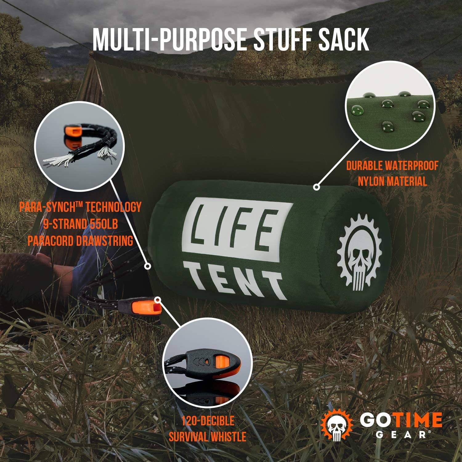 WiseGoods Tente d'urgence Premium 2 personnes - Accessoires de Survie - Tente de kit