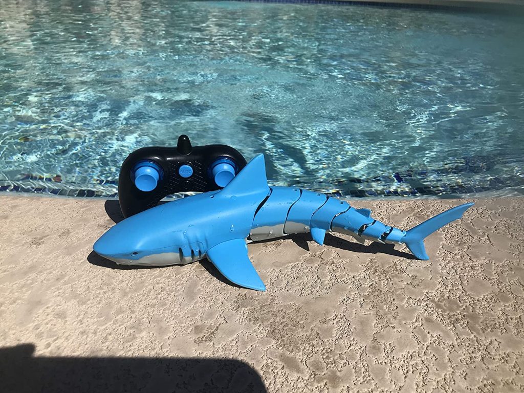 kizplays Jouet de Requin télécommandé, 2,4 GHz, Bateau télécommandé, Simulation Requin, Eau de Requin, Jouet Aquatique, Bateau électrique, Cadeau pour garçons et Filles